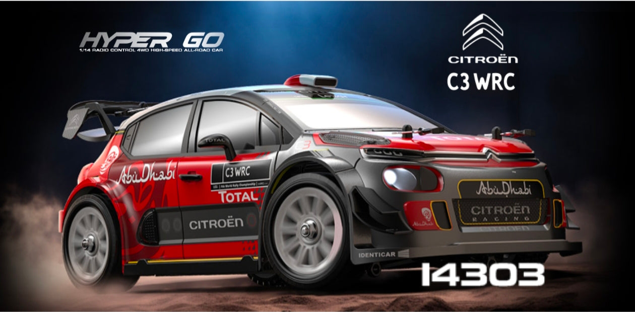 MJX Hyper Go 14303 Citroën C3 WRC – 1:14 Scale 4WD Brushless Rally/Drift RC Car