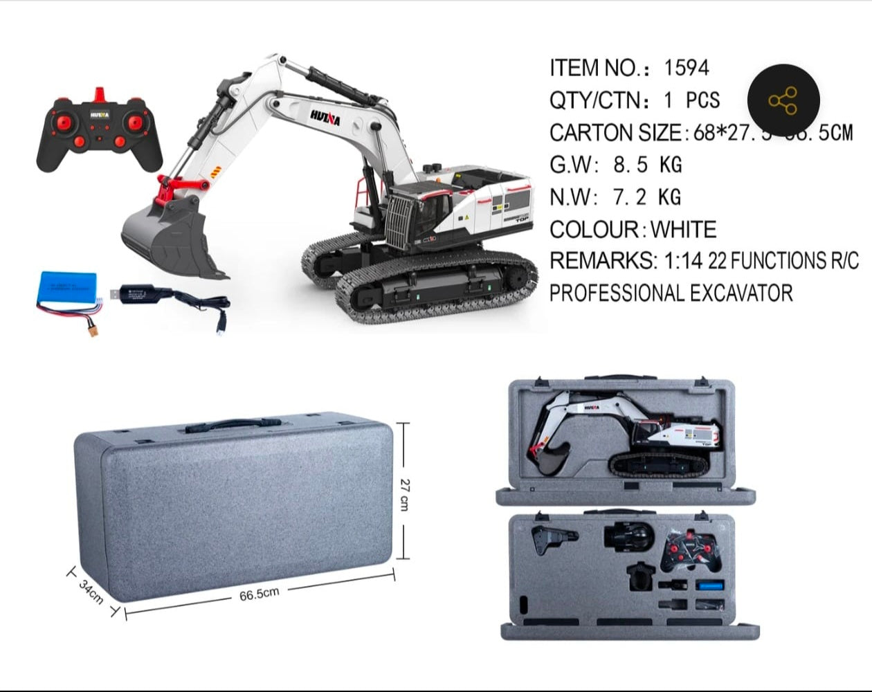 Huina 1594 RC EXCAVATOR (2026 Model)