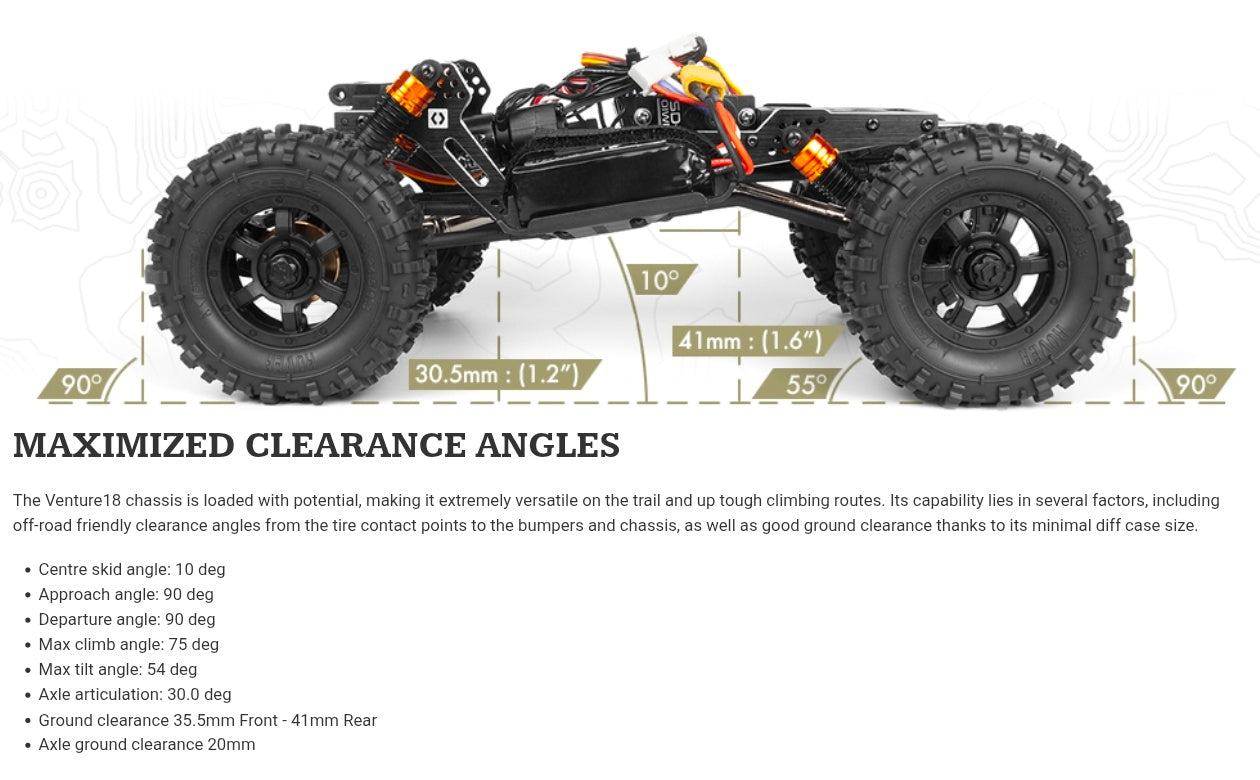 HPI Venture18 CC Flux 1/18 4WD RTR Brushless Rock Crawler (Green)