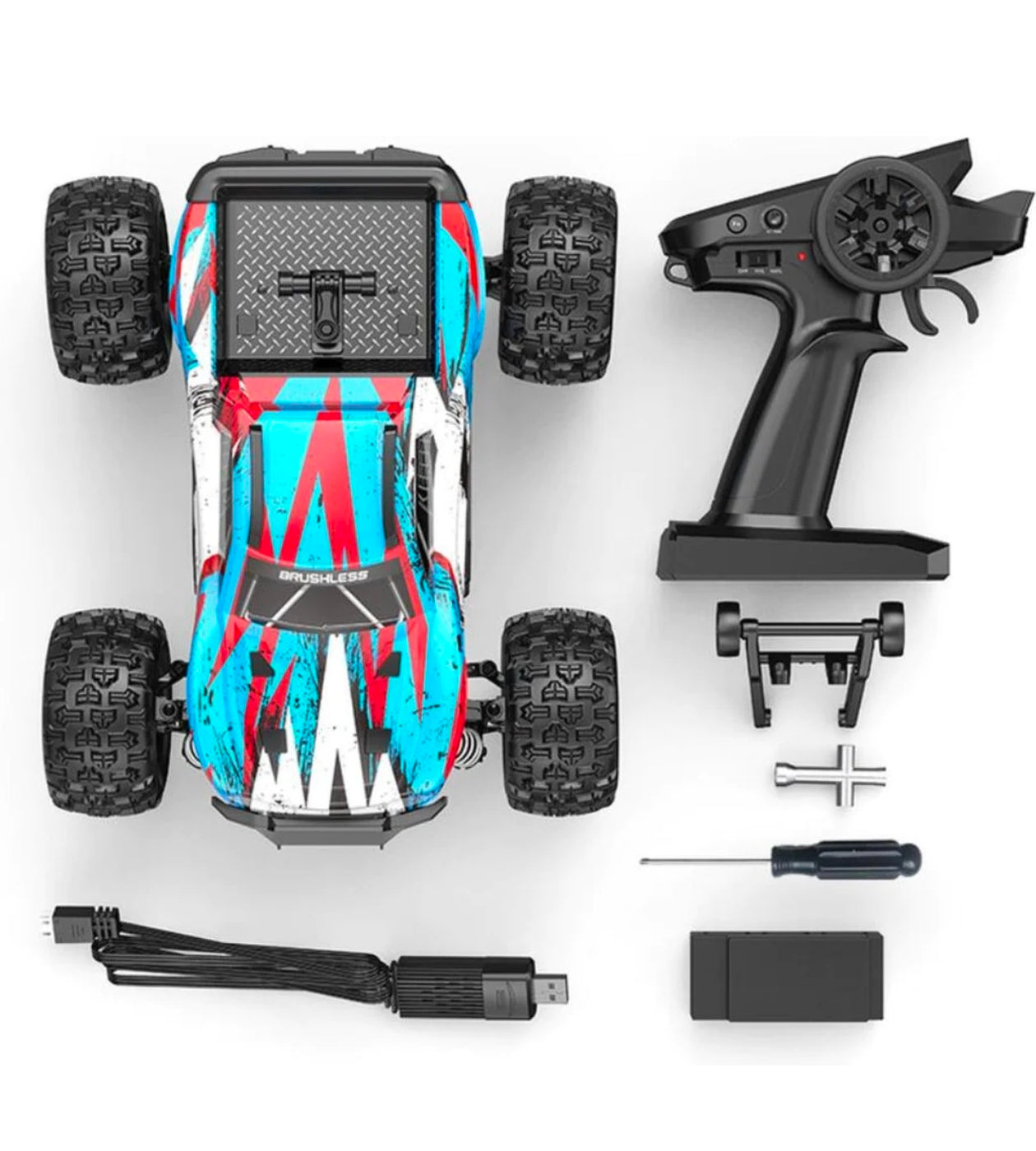 MJX Hyper Go 16208 1/16 4WD Off-Road Brushless RC Monster Truck | High-Speed RTR | India