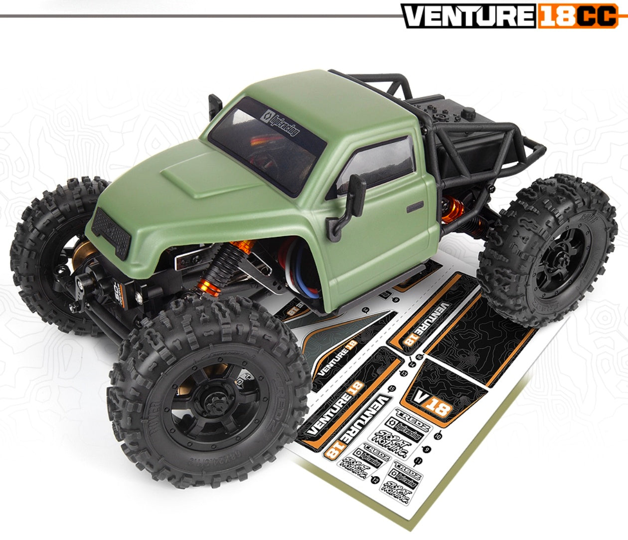 HPI Venture18 CC Flux 1/18 4WD RTR Brushless Rock Crawler (Green)